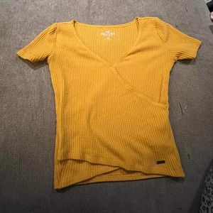 Yellow Crossover Hollister Shirt